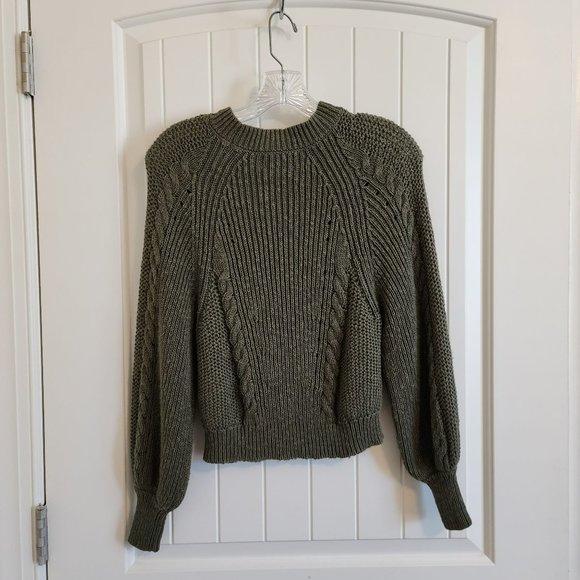 American Eagle Sweater XS Olive Green - Picture 7 of 9